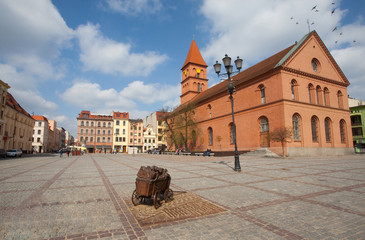 Nowy Rynek, dawny zbór ewangelicki św. Trójcy, Toruń, Polska, Church of the Holy Trinity in Torun,Poland 