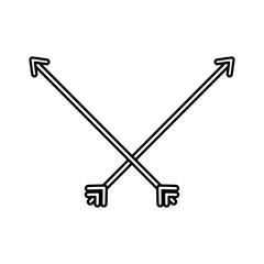 Isolated bow arrow icon vector illustration graphic design