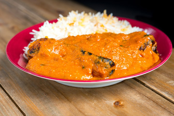 Handmade Indian curry chicken rice