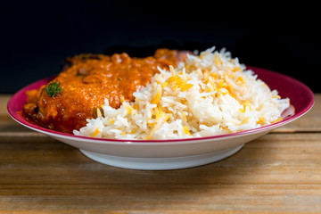 Handmade Indian curry chicken rice