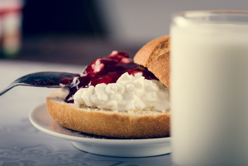 Milky healthy breakfast