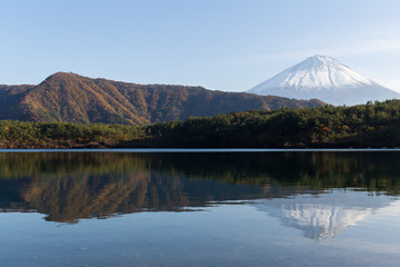 Lake saiko and Mount Fuji