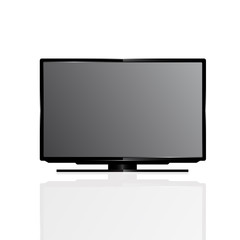 TV flat screen lcd, plasma realistic, vector illlustration