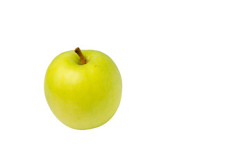 Green apple on white background isolated