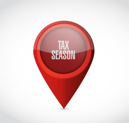 tax season pointer sign concept.