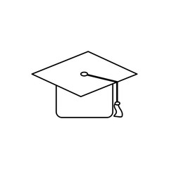 Student graduation hat icon vector illustration graphic design