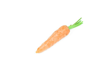 fresh carrots, baby carrot isolated on white background.