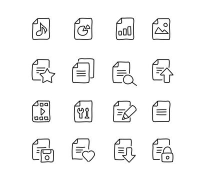 Hand Drawn File Icons