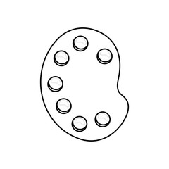 Art paint palette icon vector illustration graphic design