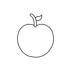 Juicy apple fruit icon vector illustration graphic design