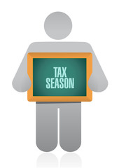 tax season avatar message sign concept