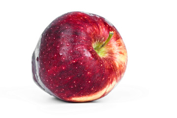 red apple isolated on the white background.