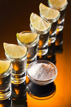 tequila with salt and lime