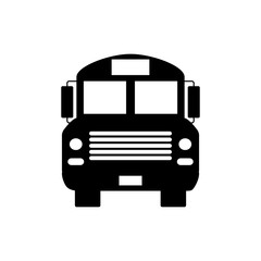 School bus front view icon vector illustration graphic design