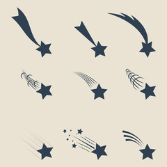 Falling  stars vector