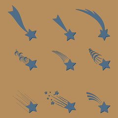 Falling  stars vector