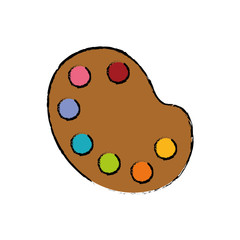 Art paint palette icon vector illustration graphic design