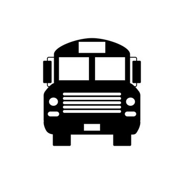 School Bus Front View Icon Vector Illustration Graphic Design