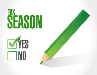 tax season approval sign concept.