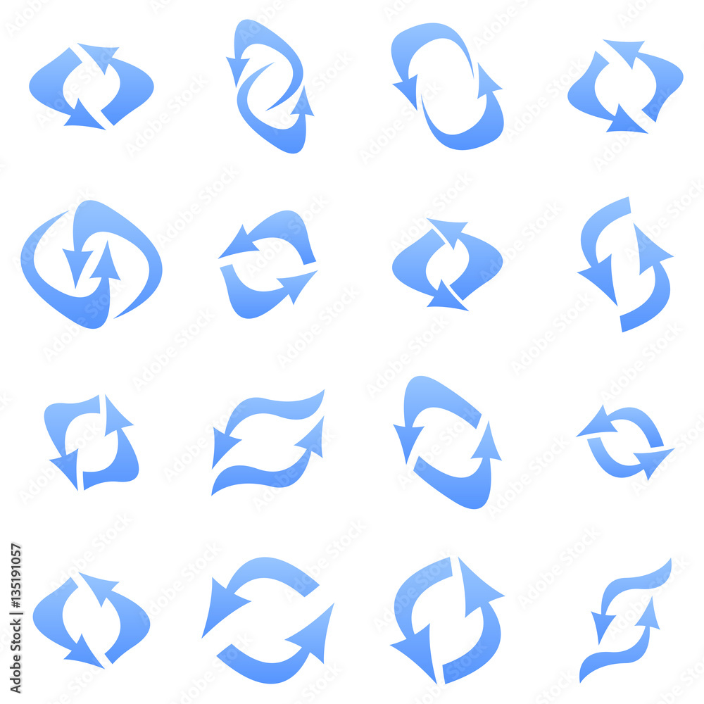 Poster set of abstract vector arrows.
