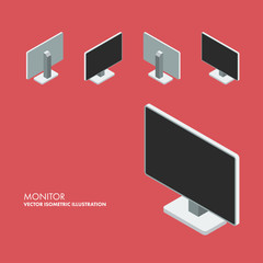 Monitor - Vector Isometric Illustration