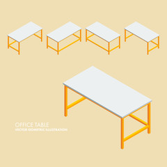 Office Table - Vector Isometric Illustration