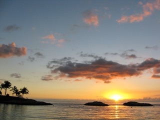 Fototapeta na wymiar ハワイの夕日