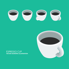 Espresso Cup - Vector Isometric Illustration