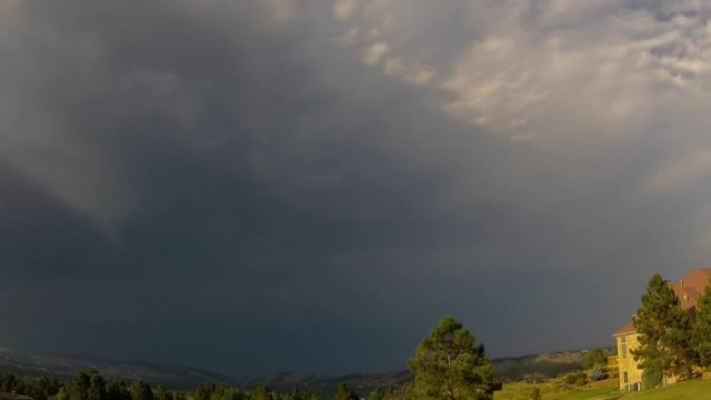 Hailing Supercell Passes By during Afternoon