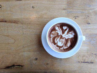 hot cofee on table
