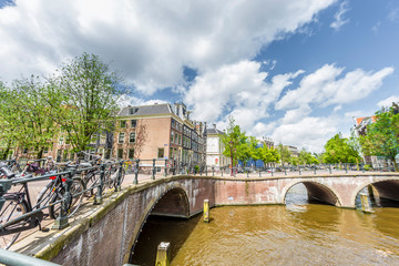 Fototapeta na wymiar Keizersgracht canal in Amsterdam, Netherlands.