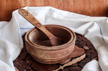 wooden plate
