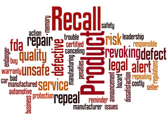 Product Recall, word cloud concept