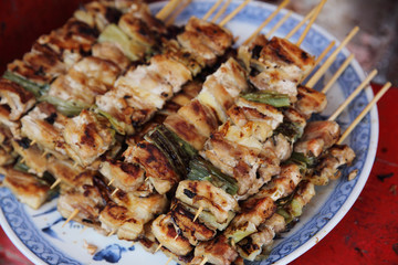Buta yaki pork barbecue in japanese style