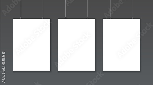 empty white vector poster templates on dark gray background poster blank poster template