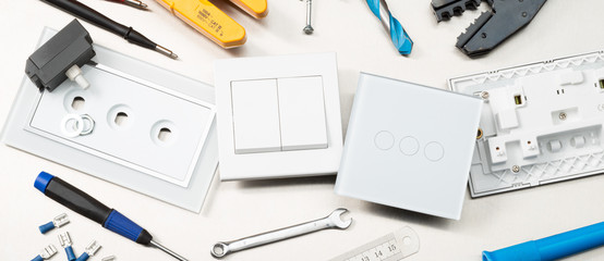 Switches, sockets and tools