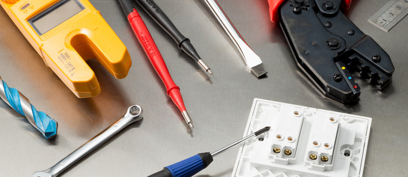 Electricians tools of the trade website banner