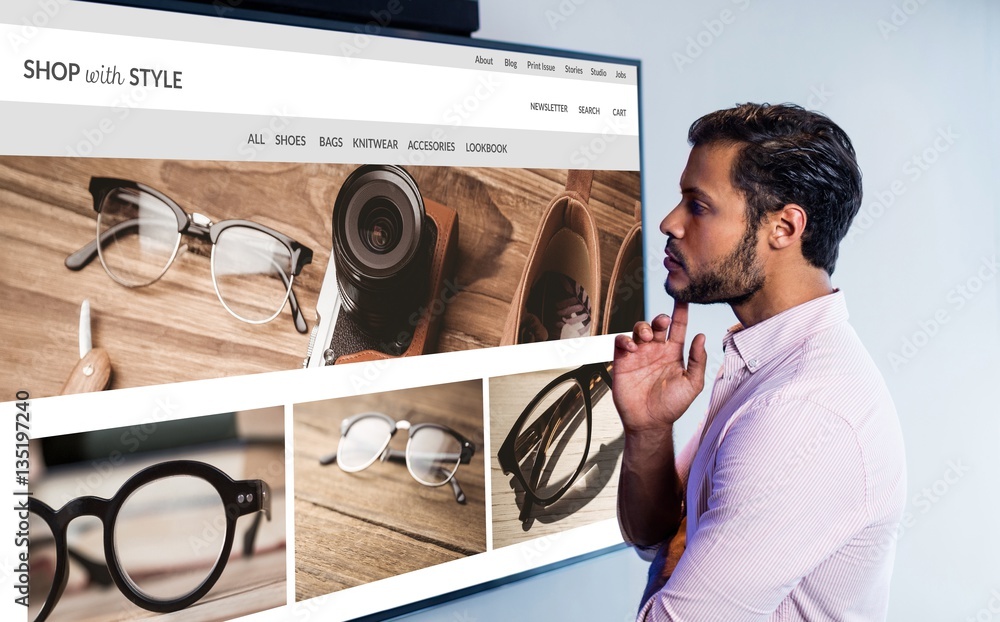 Canvas Prints composite image of website homepage