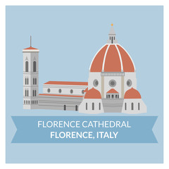 Cathedral of Santa Maria del Fiore (Florence, Italy) vector building - 135197473