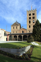 Fototapeta premium Monastery of Santa Maria de Ripoll, Girona province, Catalonia, Spain