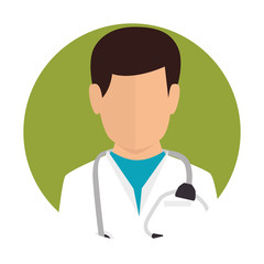 doctor avatar character icon vector illustration design