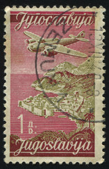 plane over Dubrovnik