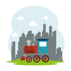 train vehicle isolated icon vector illustration design