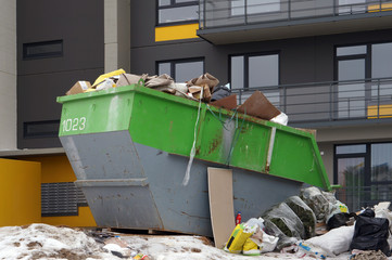 The green steel container
