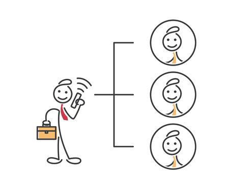 Creative Business Strategy Tips Stickman Illustration Concept - Build Positive Business Connection With Partner