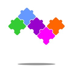 Puzzle icon vector