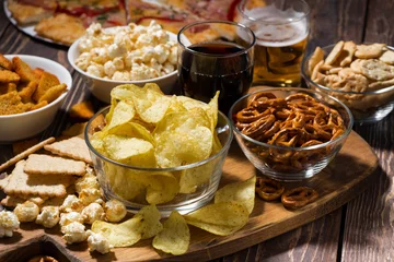 Poster fast food, assortment of snacks for beer © cook_inspire