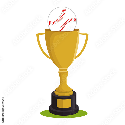 "baseball trophy award sport vector illustration design" Stock image