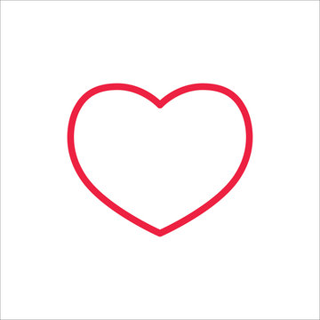 heart love symbol valentine line icon