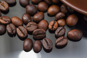 still life with coffee beans and old mill